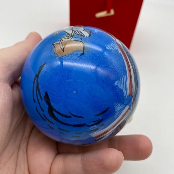 Li Bien Seaside Nautical Glass Christmas ornament Seaside town Maine Boston - Picture 8 of 12